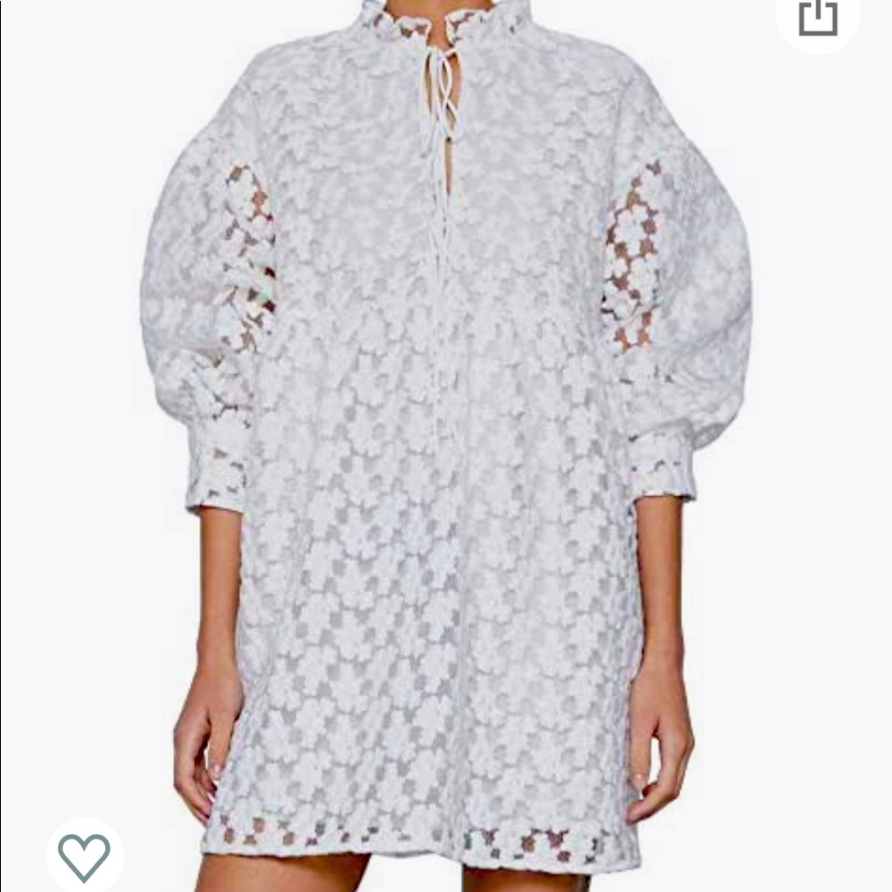 Zara mini dress High neck dress with ruffle